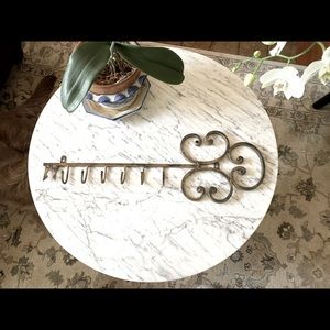 Brass key hooks, rack